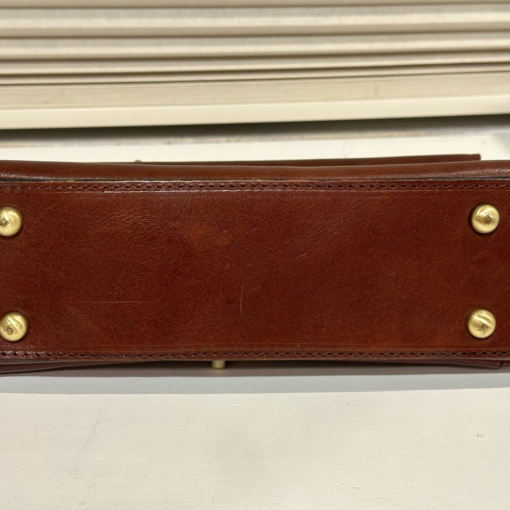 Patricia Nash Floral Embossed Brown Leather Handbag - Picture 4 of 8